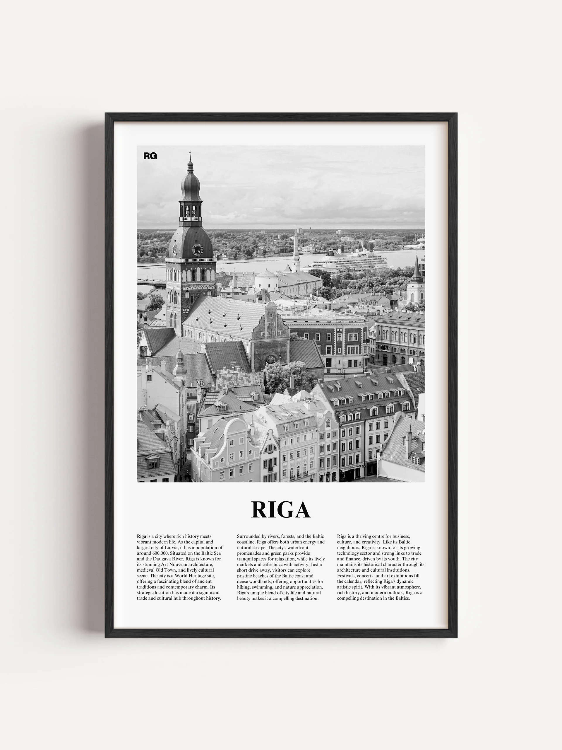 Riga 01 Newspaper Poster | Framed product image (1)