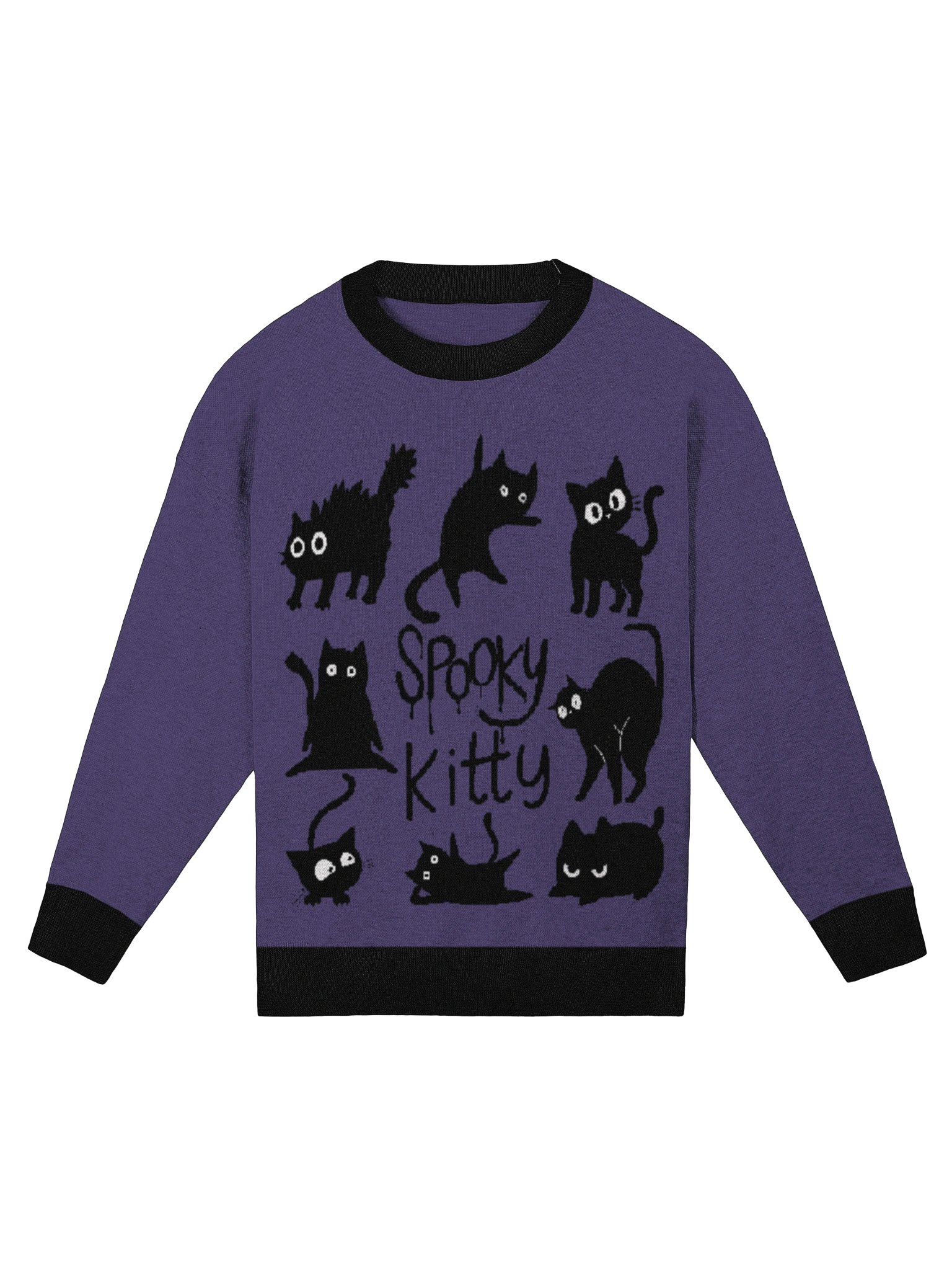 Spooky Kitty Relaxed Fit Crewneck Sweater product image (3)