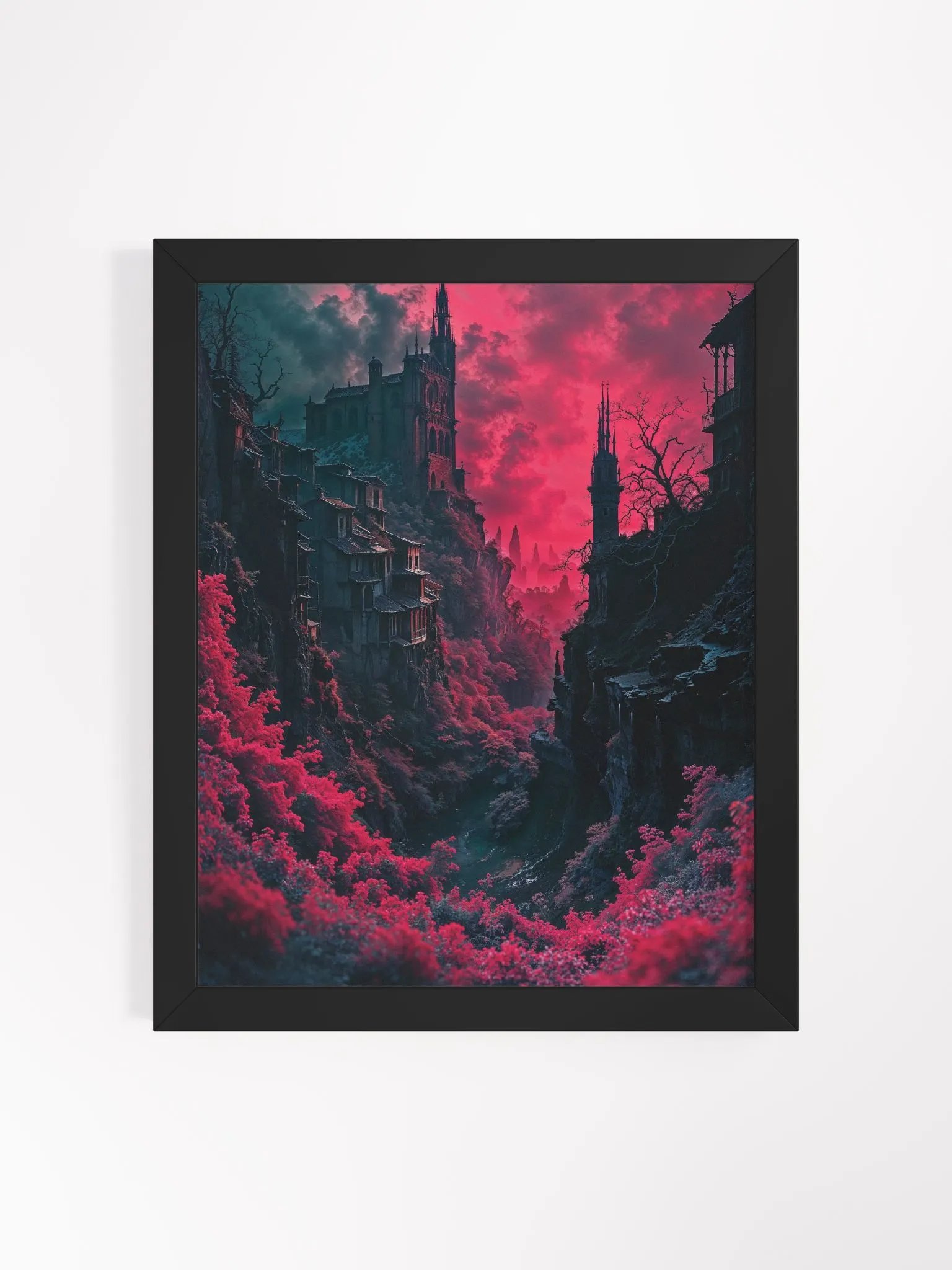 Ethereal Castle Cliff Framed Print product image (1)