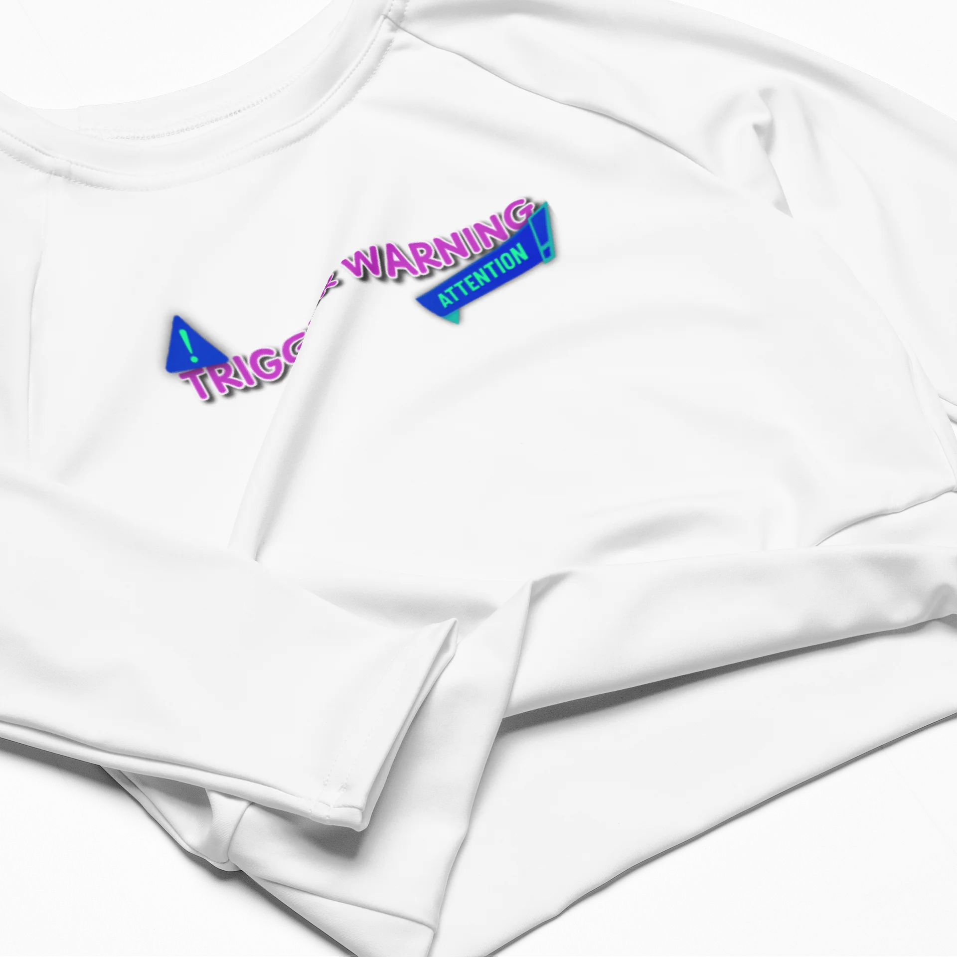 Trigger Warning Long Sleeve Crop product image (4)