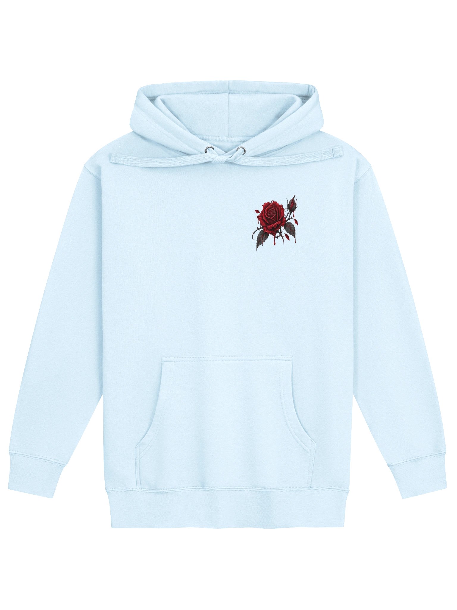 GOTHIC SKULL & BLOODY ROSES DOUBLE-SIDED GRAPHIC HOODIE | DARK ROMANCE HOODIE product image (2)