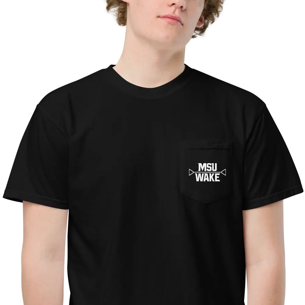 MSU Wake Pocket Tee (Dark) product image (1)