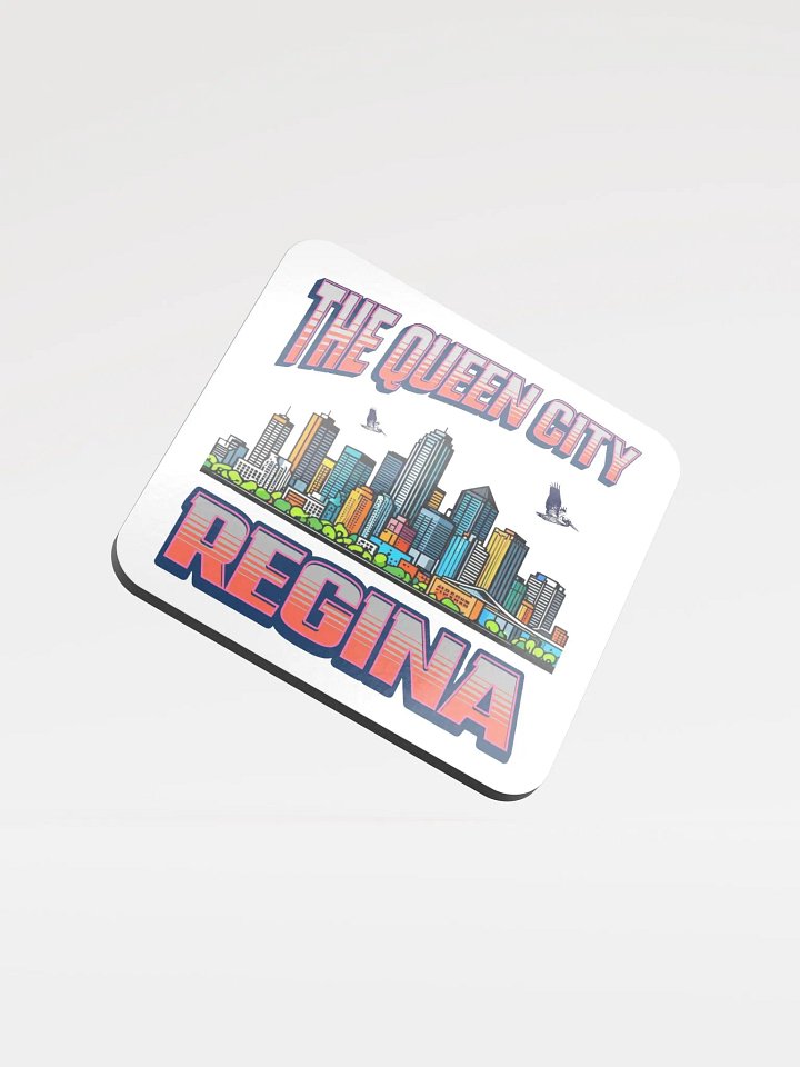 Regina The Queen City Skyline Glossed Cork Coaster product image (2)