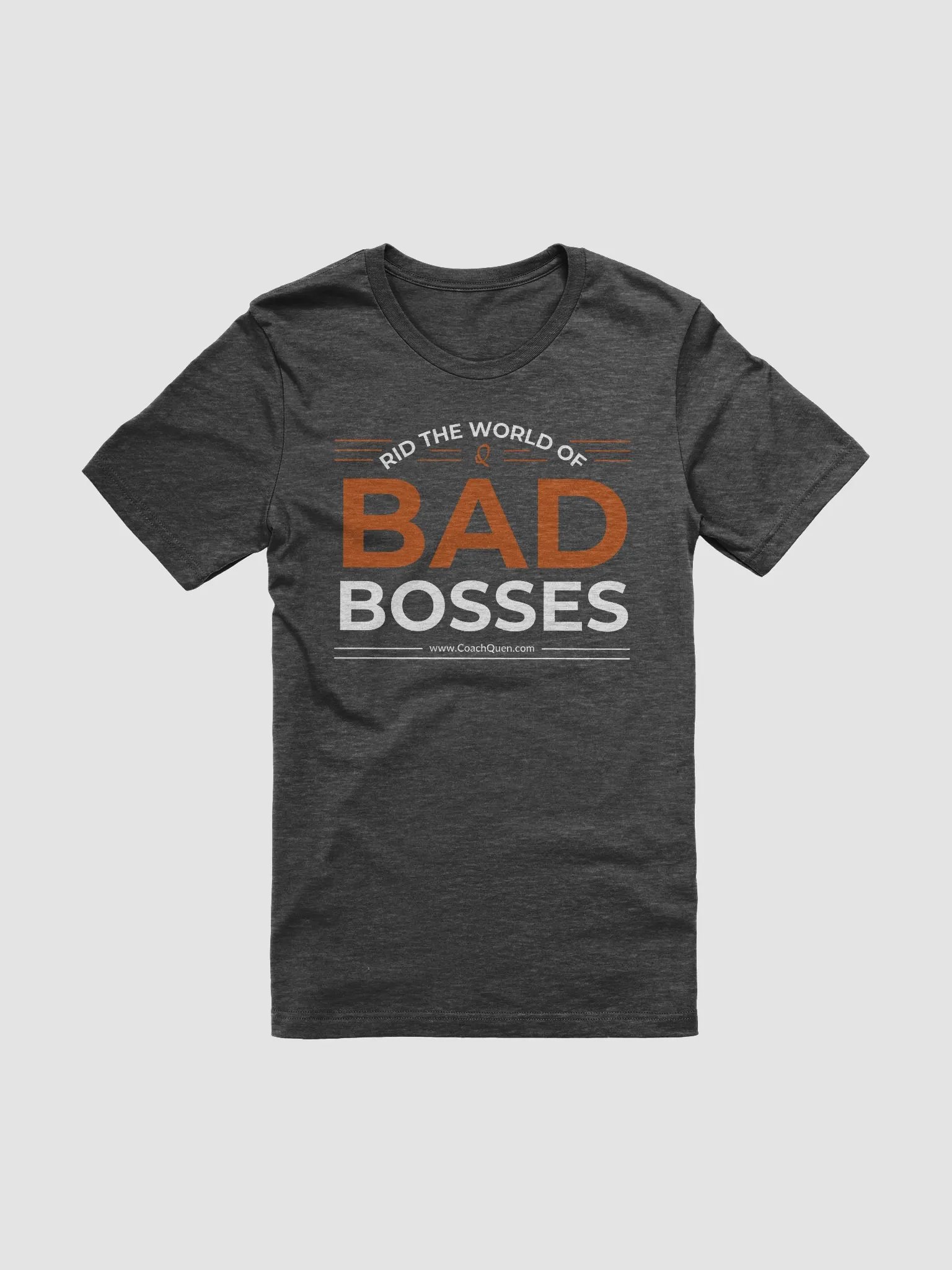Rid the World of Bad Bosses White Logo Tee product image (8)
