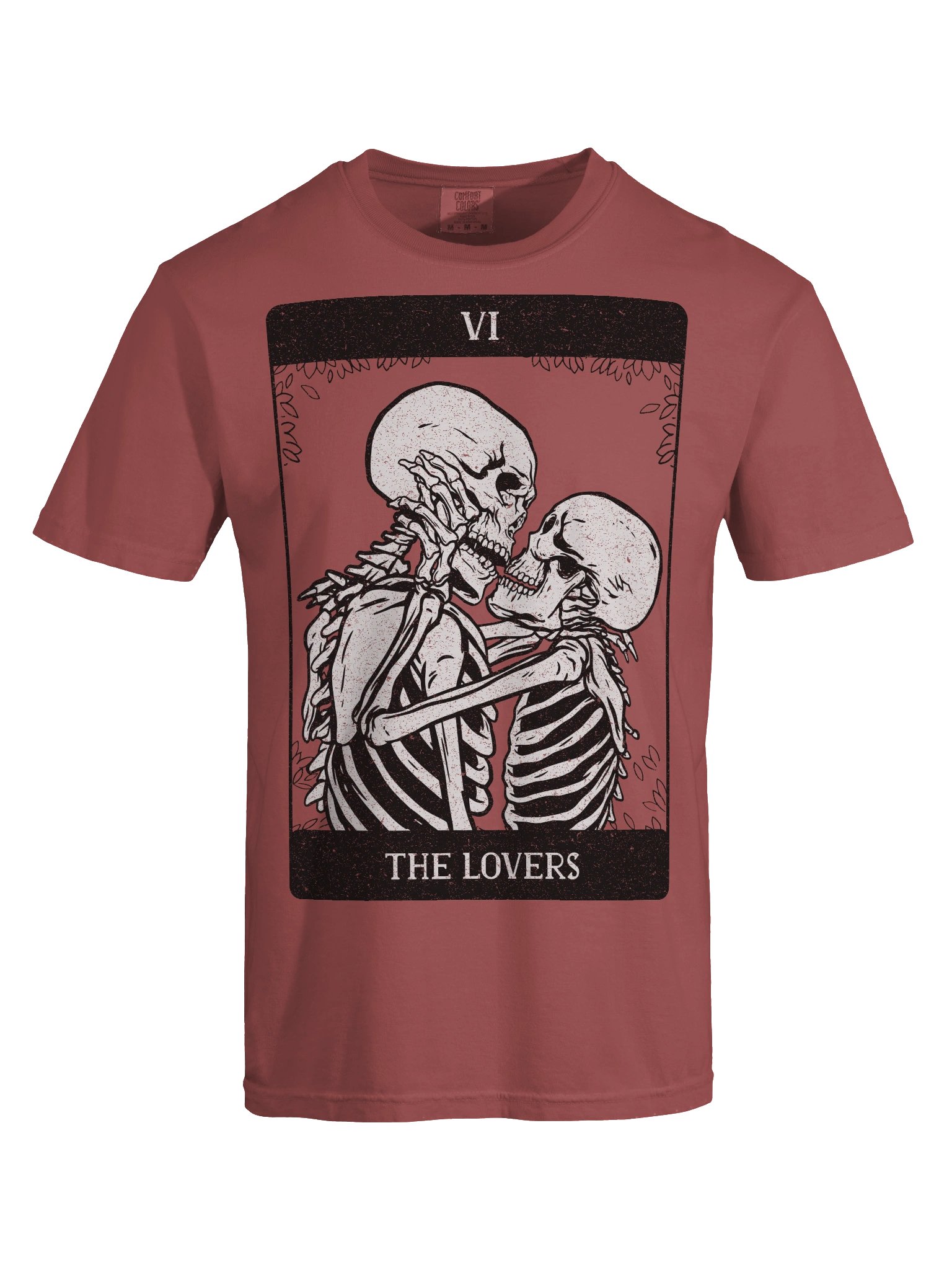 The Lovers Tarot Shirt – Skeleton Couple Gothic Tarot Card Graphic Tee (VI) product image (26)
