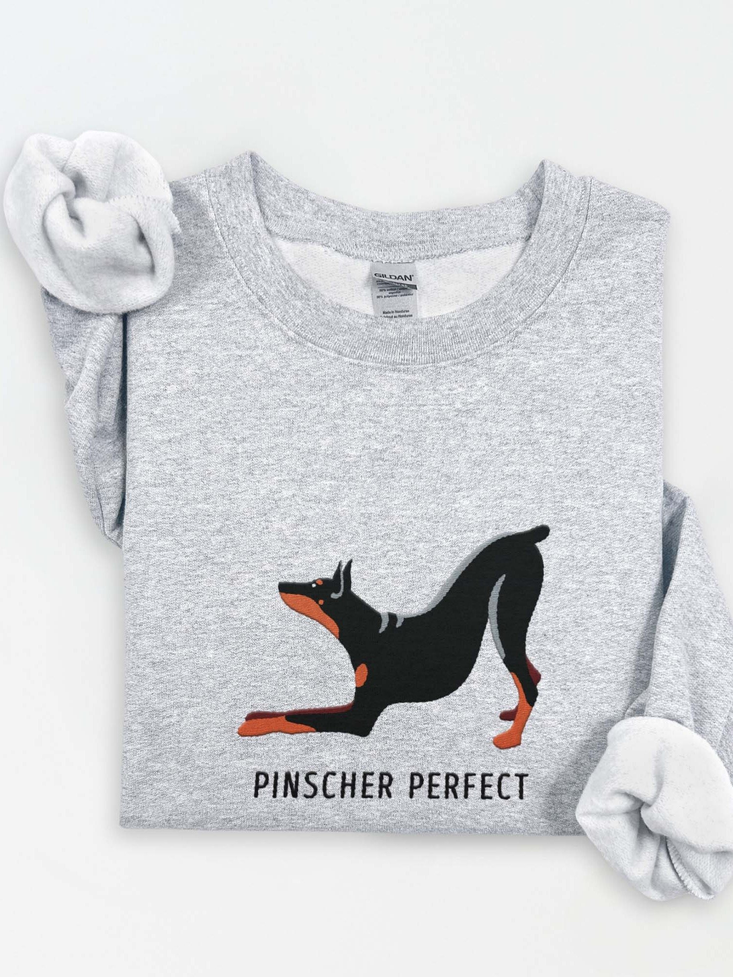 Pinscher Perfect Sweatshirt (Embroidered) of a Doberman Pinscher product image (1)