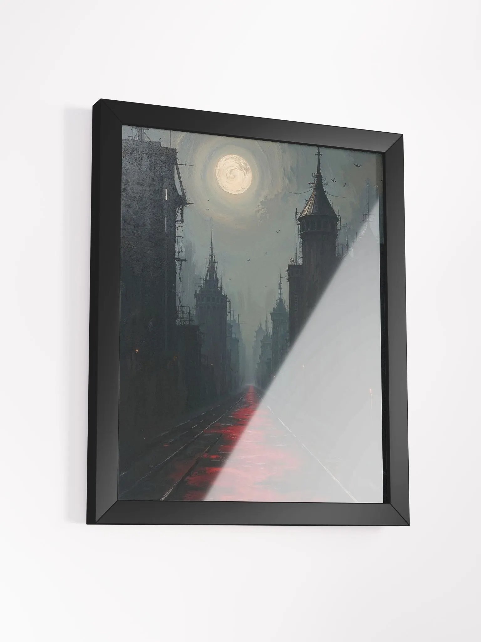 Moonlit Gothic Cityscape Framed Print product image (6)