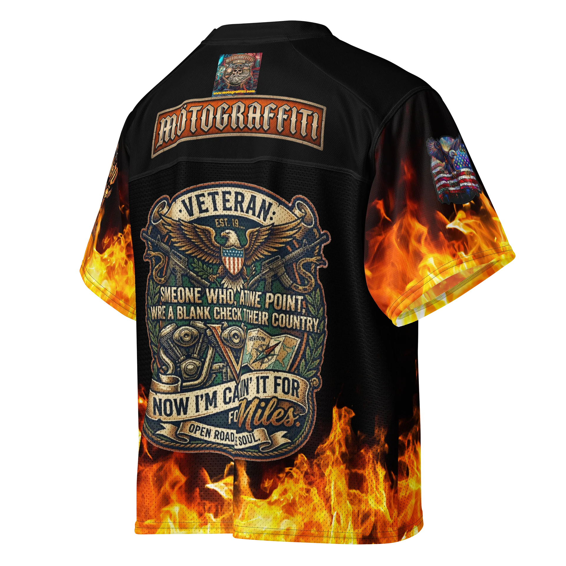 MötoGraffitti Veterans Football Jersey product image (4)