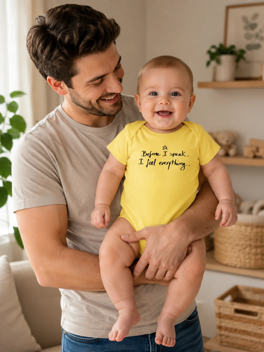 Sensitive Baby Bodysuit, Before I Speak I Feel Everything Onesie, Emotional Intelligence Baby Outfit, Mindful Parenting Gift product image (14)