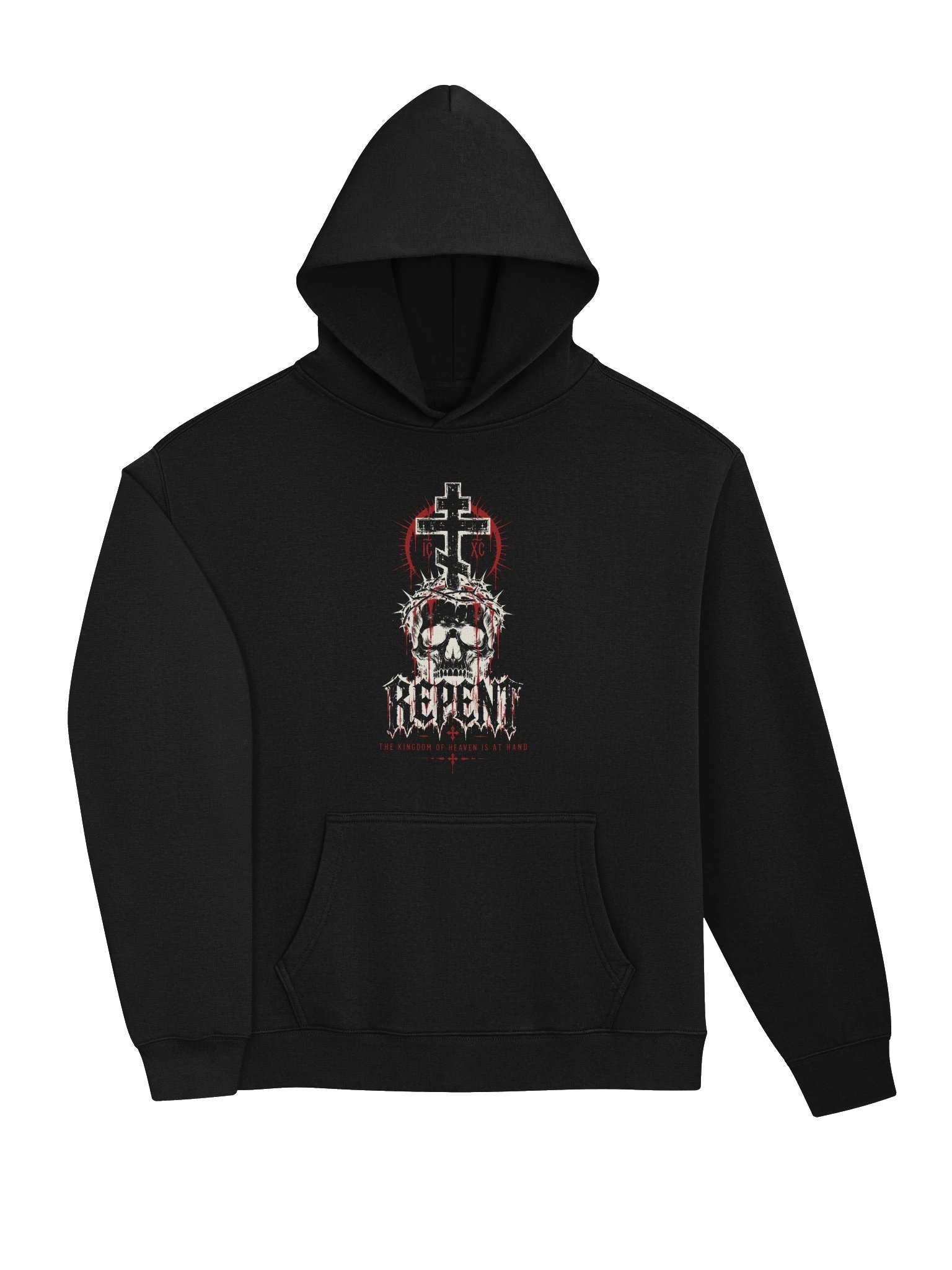 REPENT — Orthodox Spiritual Warfare Hoodie (Black) product image (3)