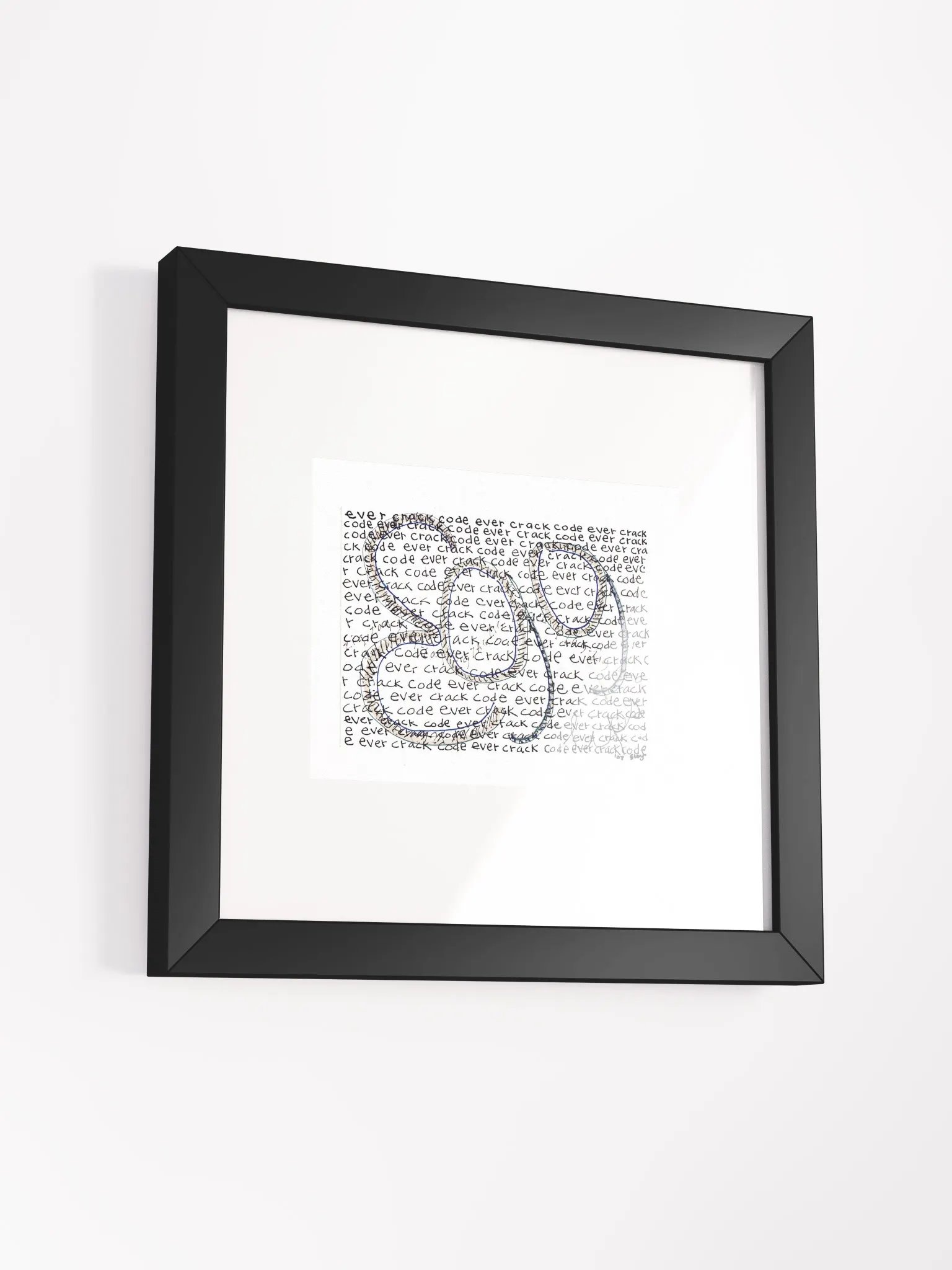 ever crack code egg Panel Card Print Framed product image (1)