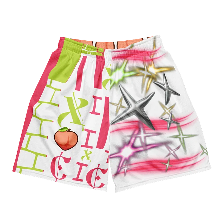 Y2K 2 MUCH PEACH HERS SHORTS PINK (FRONT & BACK DESIGN) product image (1)