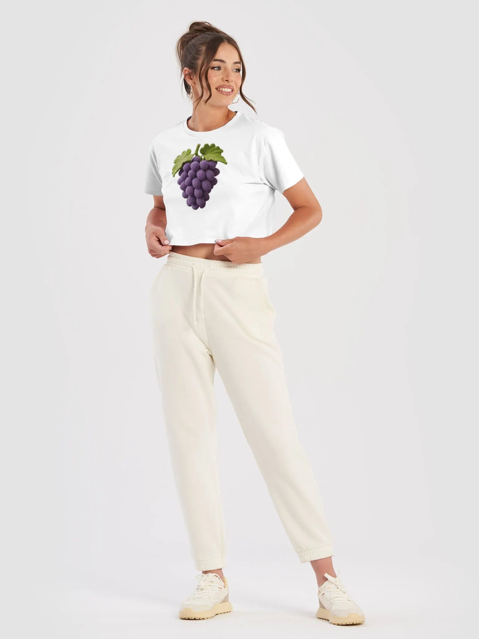 CozyAvocado Women's Premium Grape Slice Crop Top #8 product image (5)