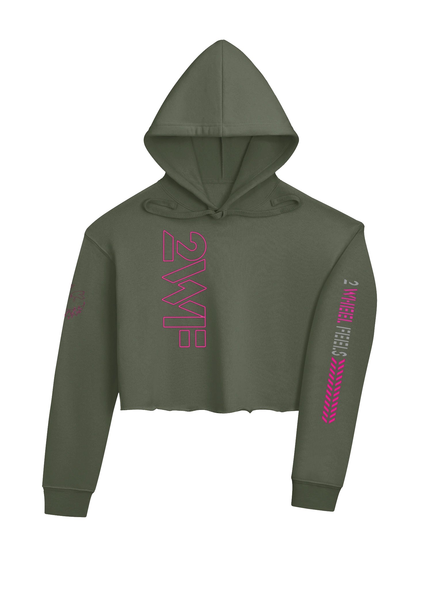 Neon Pink NewJeans Crop Hoodie product image (4)