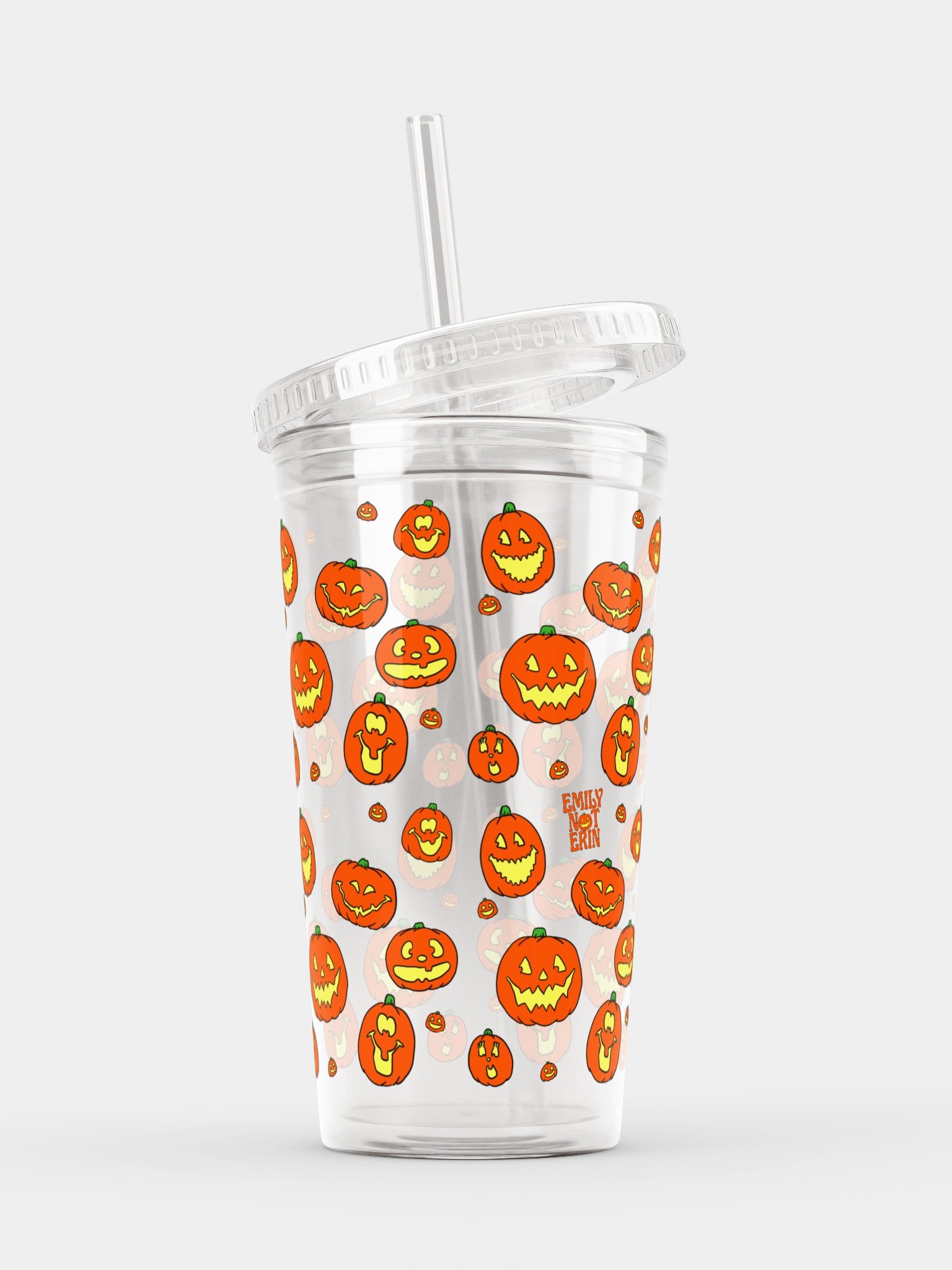 Punkins Double Wall Clear Plastic Tumbler product image (11)