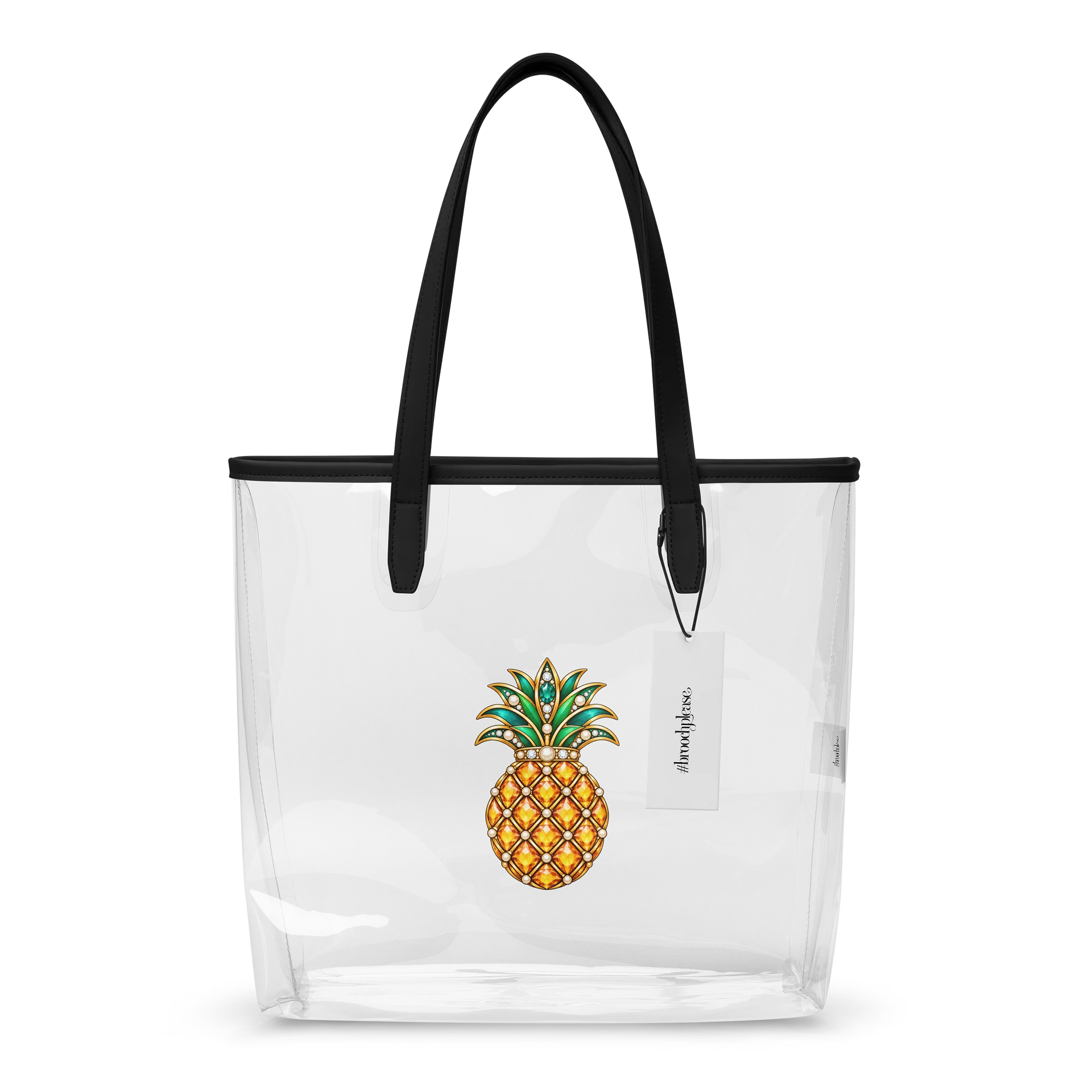 Jewel-inspired Pineapple Brooch Clear Tote product image (1)
