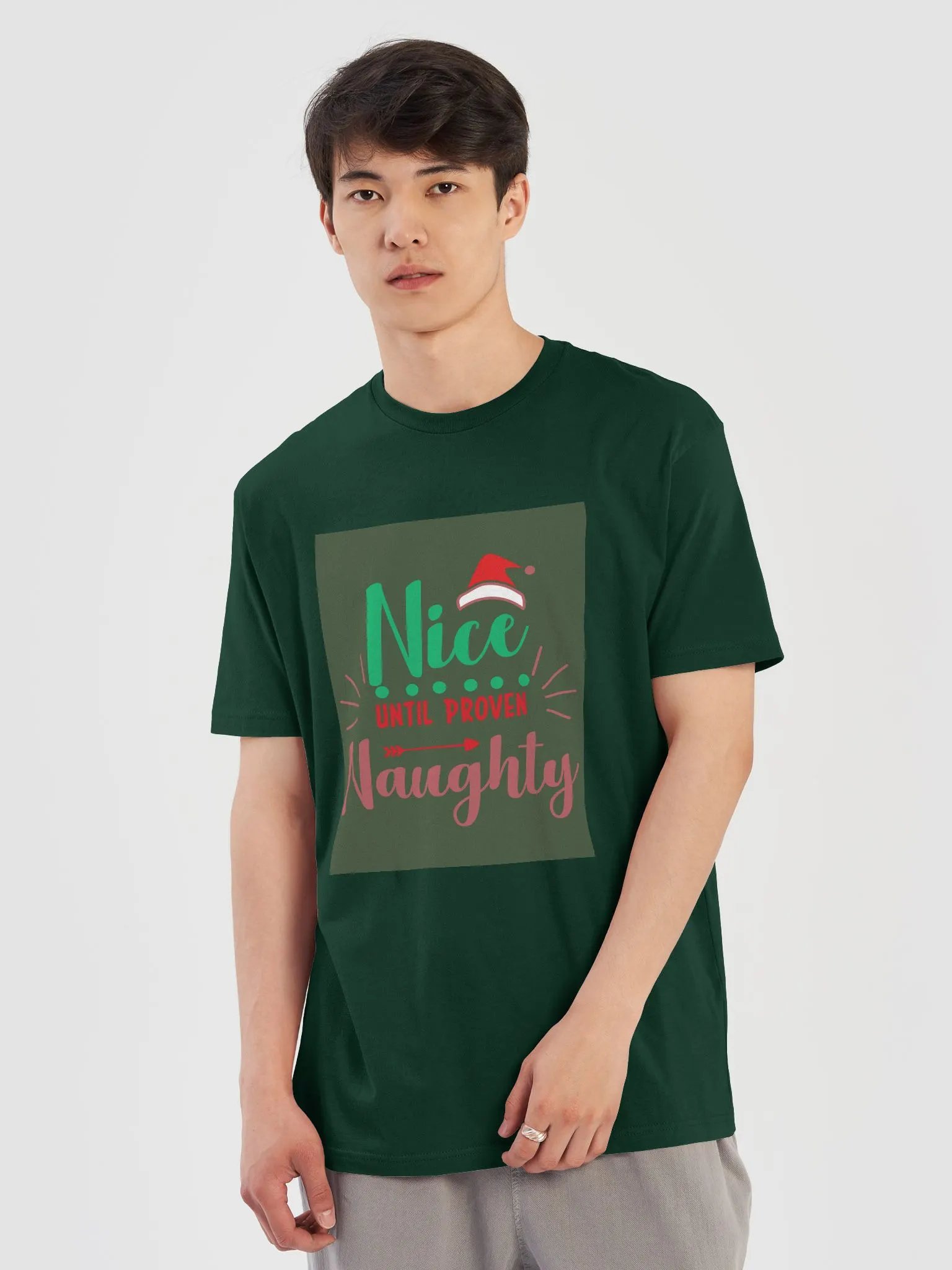 CHRISTMAS FUNNY TEES 4U FOR MEN - “Nice until proven NAUGHTY.” product image (5)