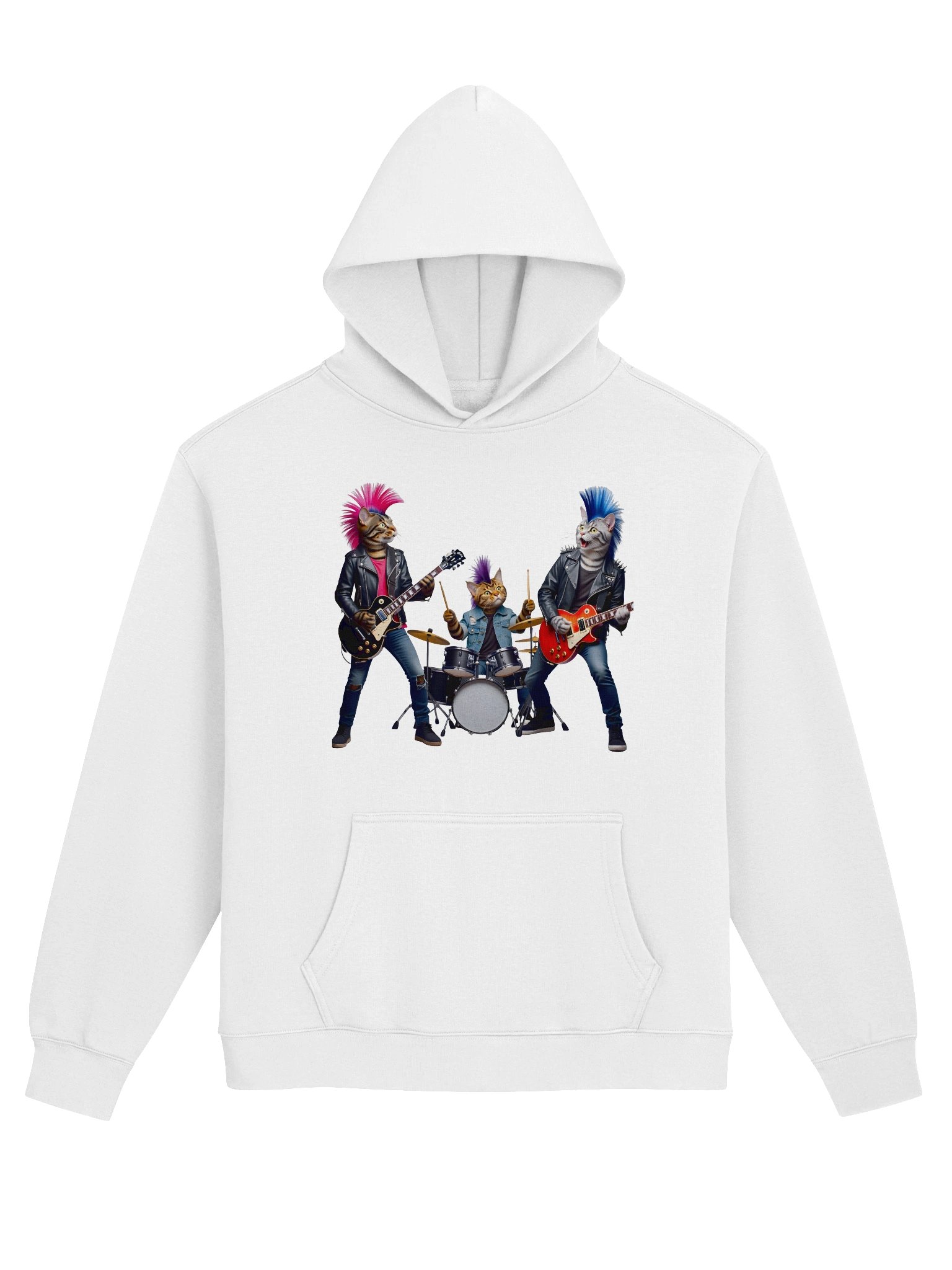 Punk Rock Cats Unisex Oversized Hoodie product image (1)
