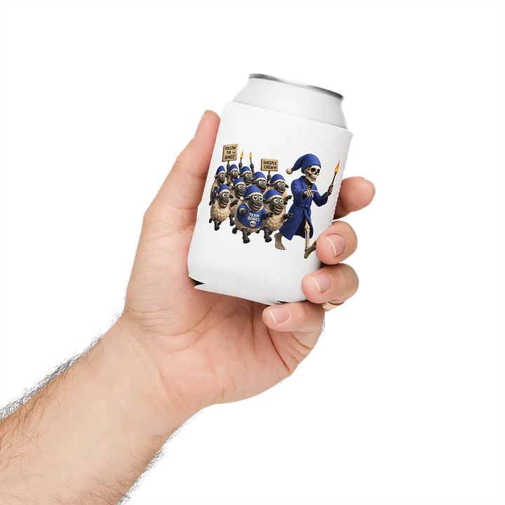 ''Sheeples Follow The Bones'' Coozie Can Cooler product image (1)