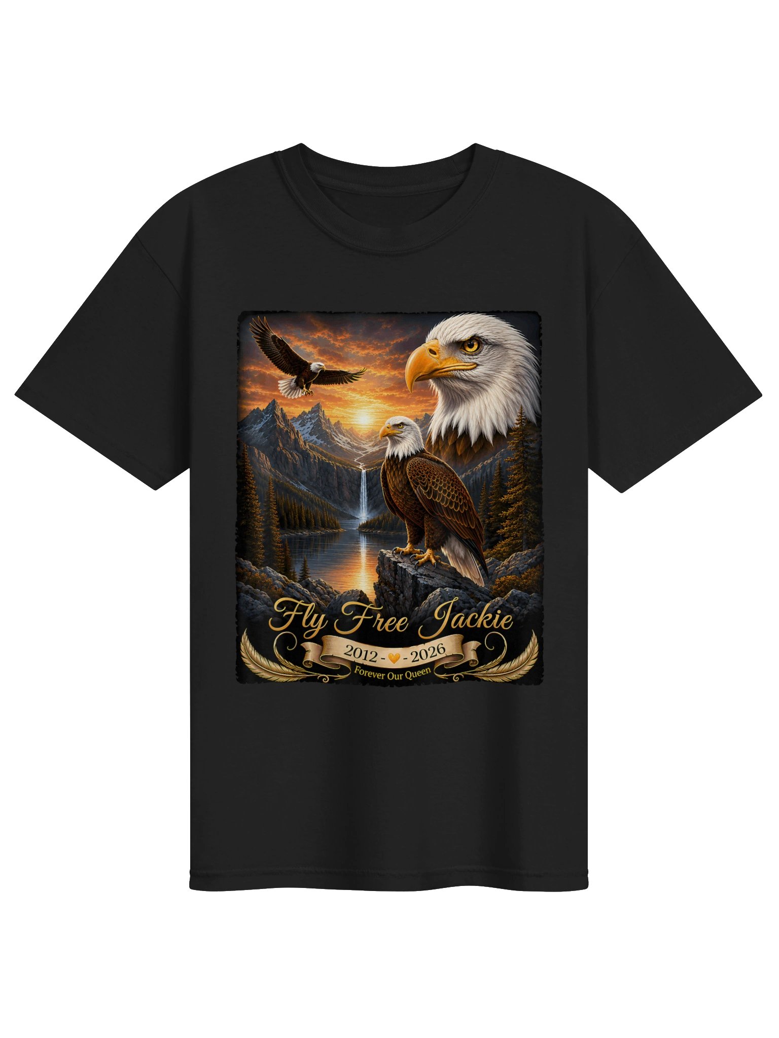 Jackie and Shadow Big Bear Lake Bald Eagle Memorial Tribute T-Shirt product image (1)