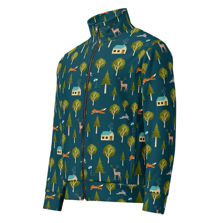 Cozy Cabin and Forest Animals Track Jacket product image (1)