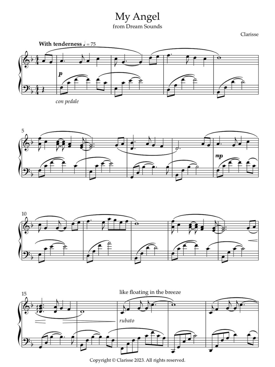My Angel - Sheet Music product image (1)