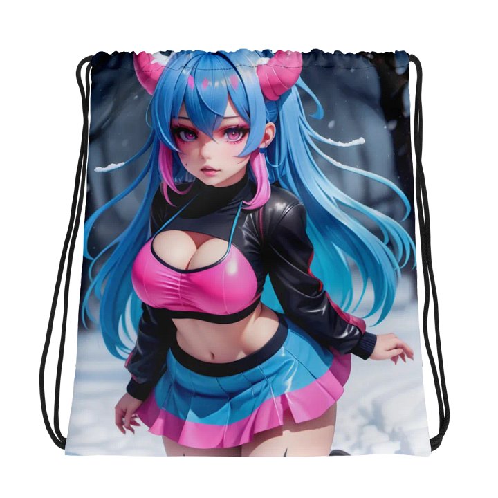 Snowy Anime Allure Drawstring Bag product image (1)