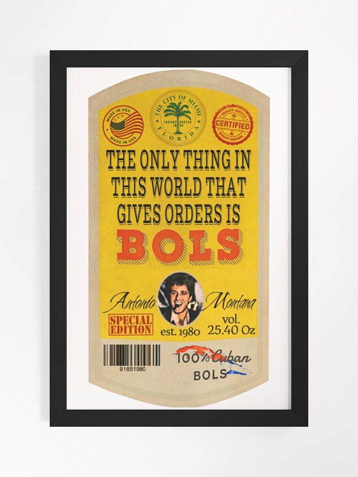 Antonio Montana's BOLS Gin Framed High-Quality Matte Poster (in) product image (1)