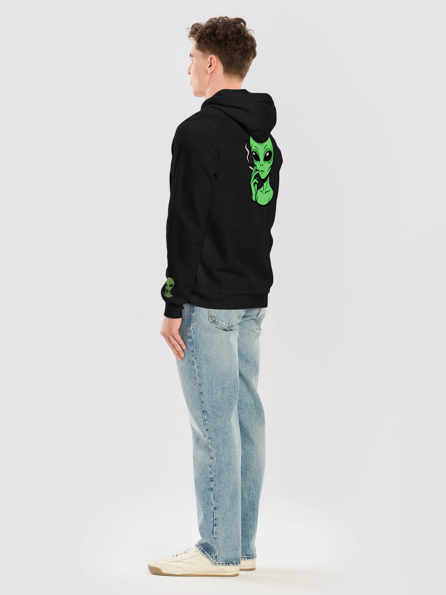 Alien Man Has Fucking Left The Planet Hoodie product image (8)