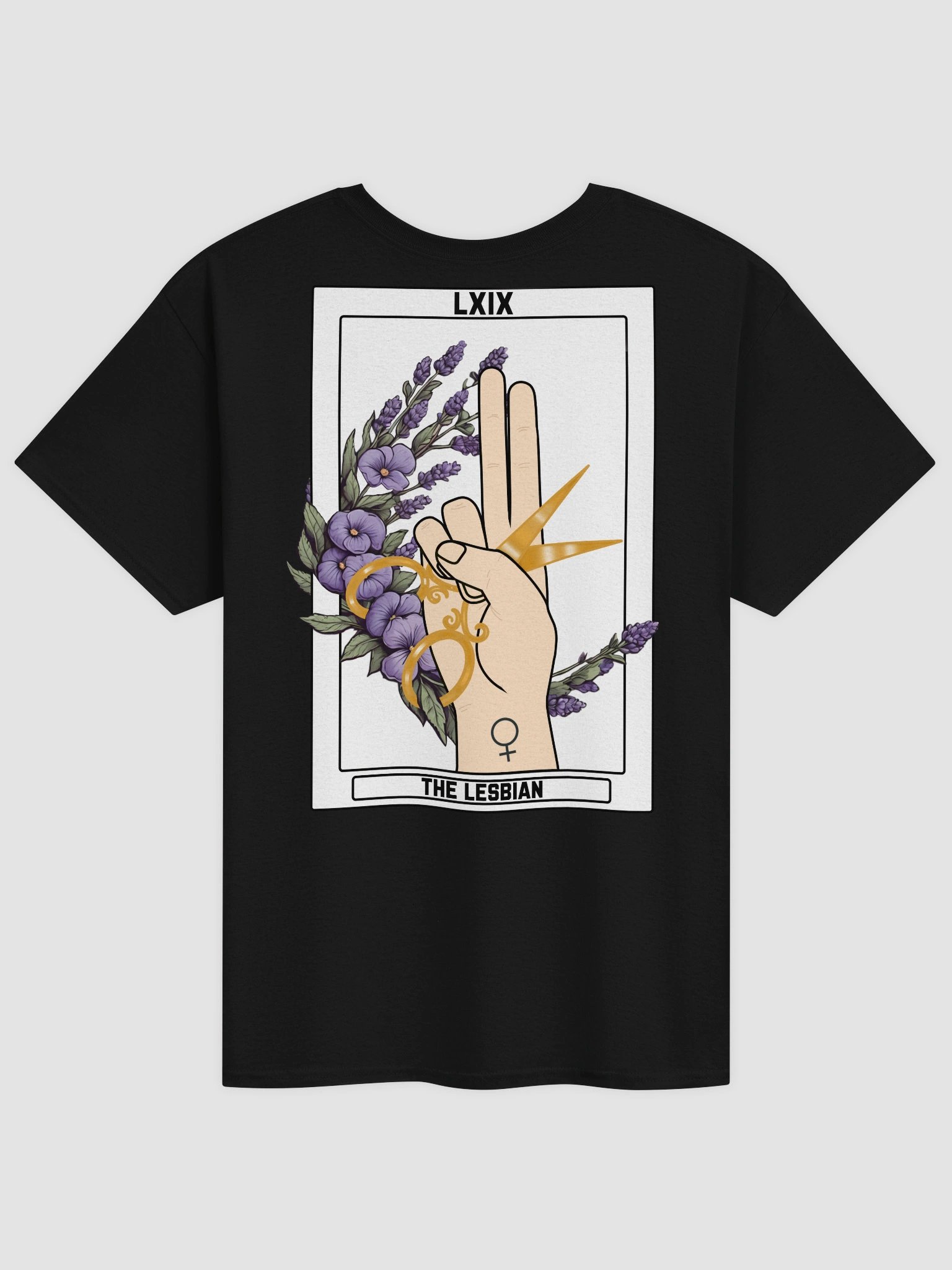 "The Lesbian" Tarot Card - T-Shirt (Black) product image (7)