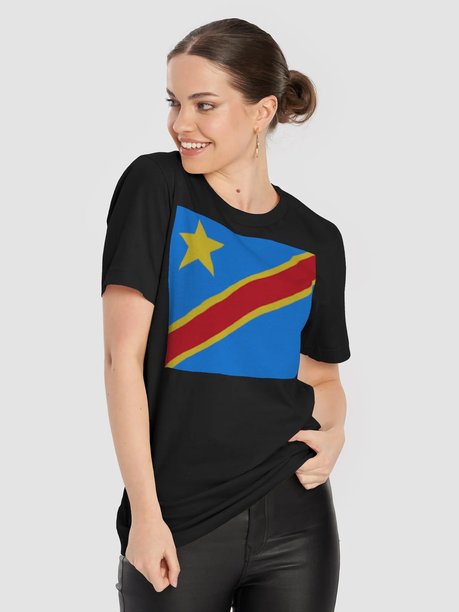Democratic Republic of the Congo Flag Unisex T-Shirt - Graphic Grove Cotton Tee (XS-5XL) product image (9)