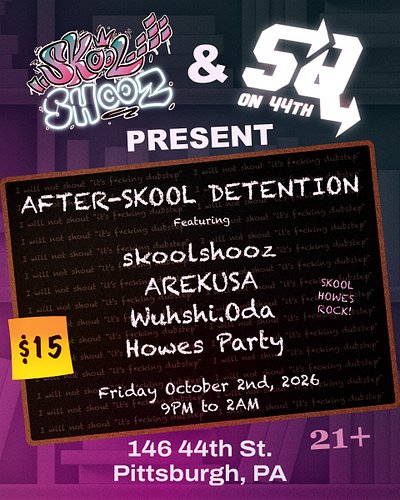 We’re BACK! Another round of detention is in session with 3 new troublemakers! Join us on FRIDAY 10/2 at @sidequestpgh for a ...