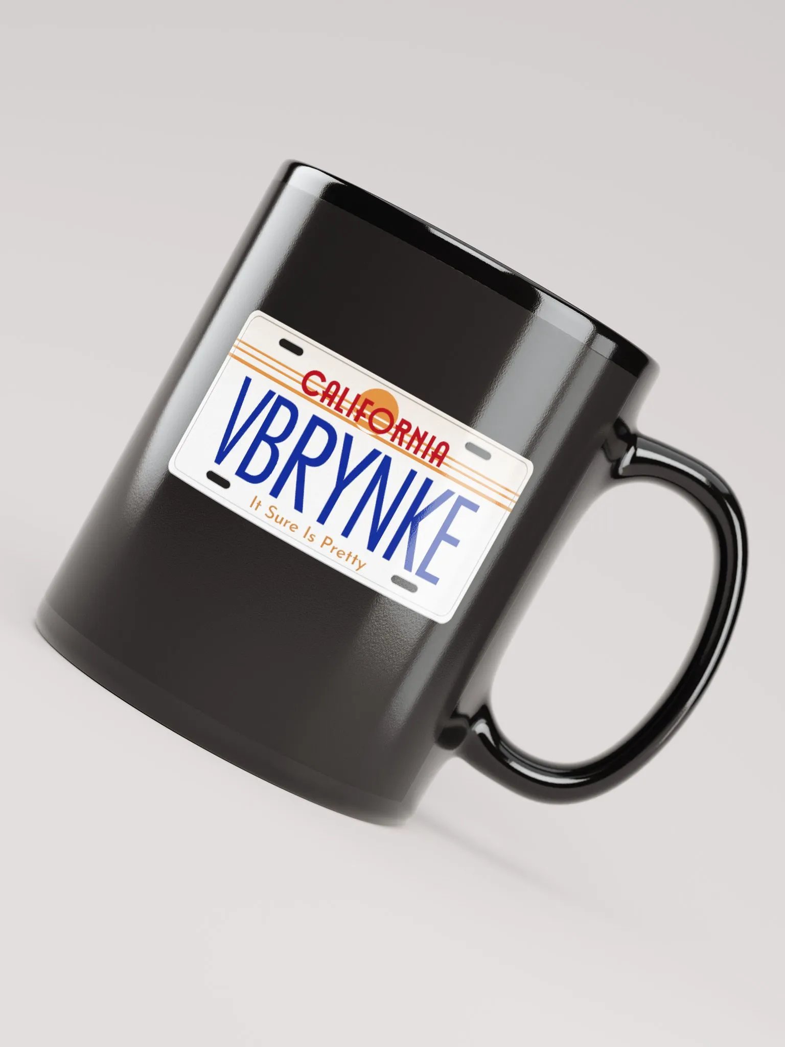 It Sure Is Pretty License Plate Black Glossy Mug product image (4)