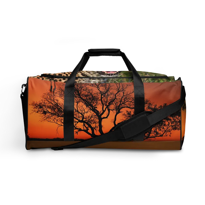 Apex Sunset: The Fierce Leopard Snarling All-Over Print Duffel product image (1)