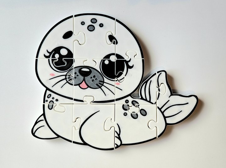 Seal 3D Printed Puzzle – A Splash of Ocean Fun in Every Piece! product image (1)