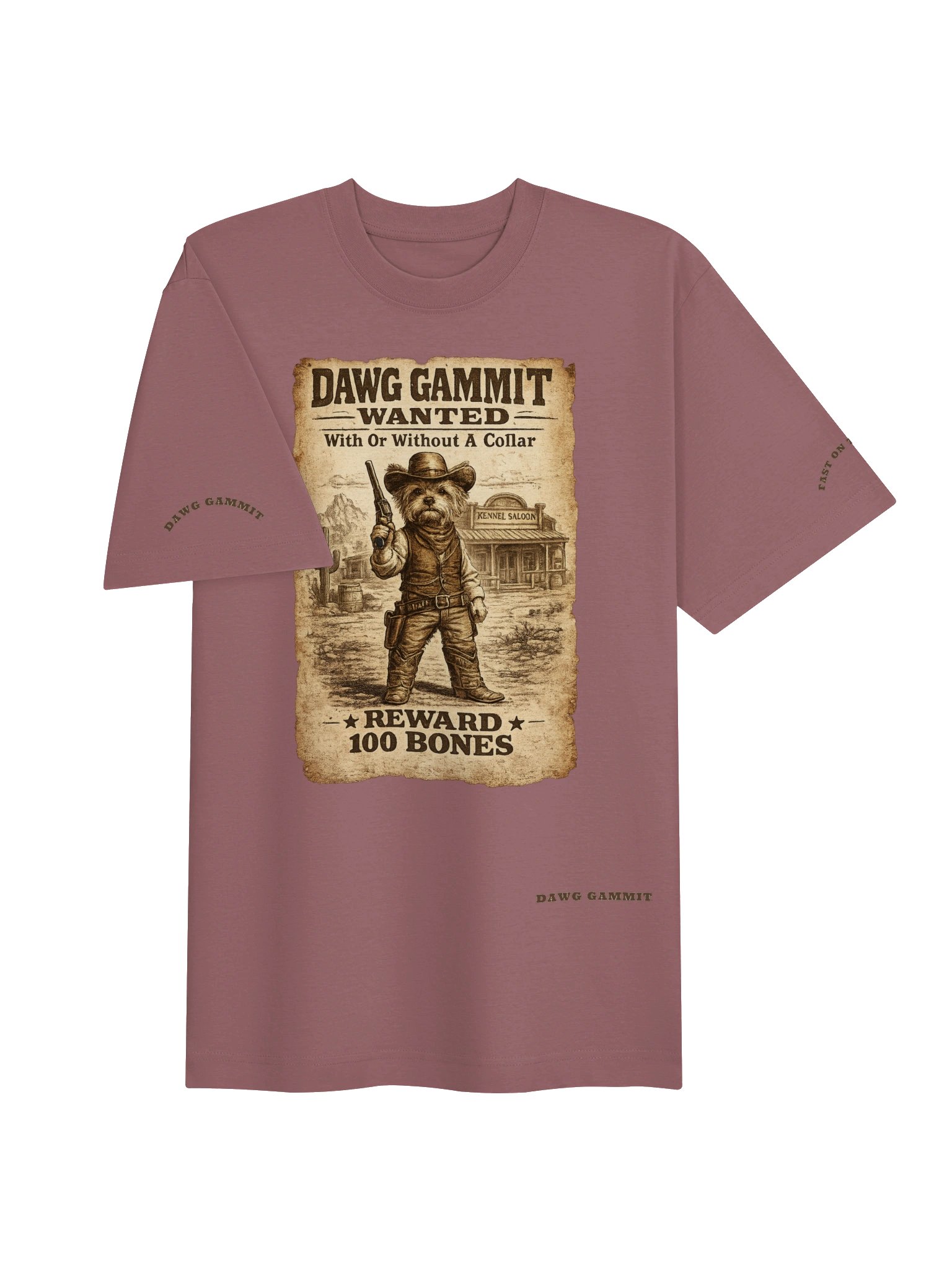 WANTED DAWG GAMMIT™ WANTED Yorkshire Terrier Poster Heavy T-shirt product image (7)