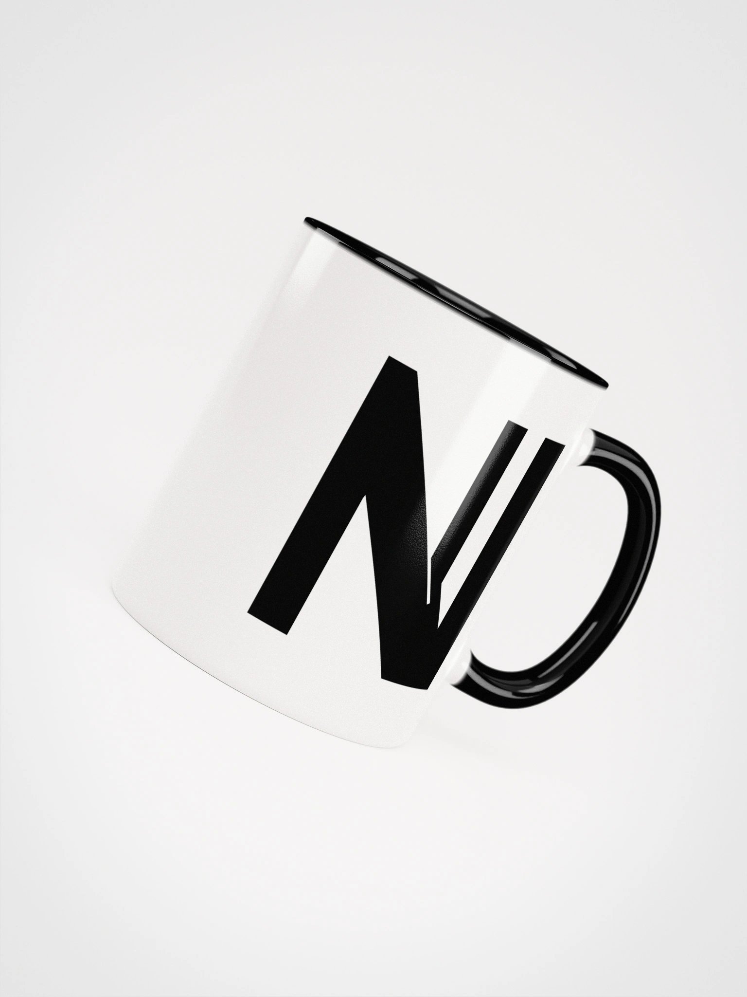 Flaskn white mug (black logo) product image (4)