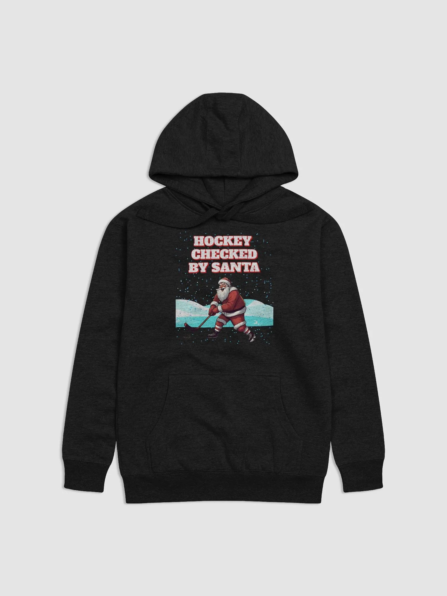 Hockey Checked By Santa Christmas Hoodie product image (4)