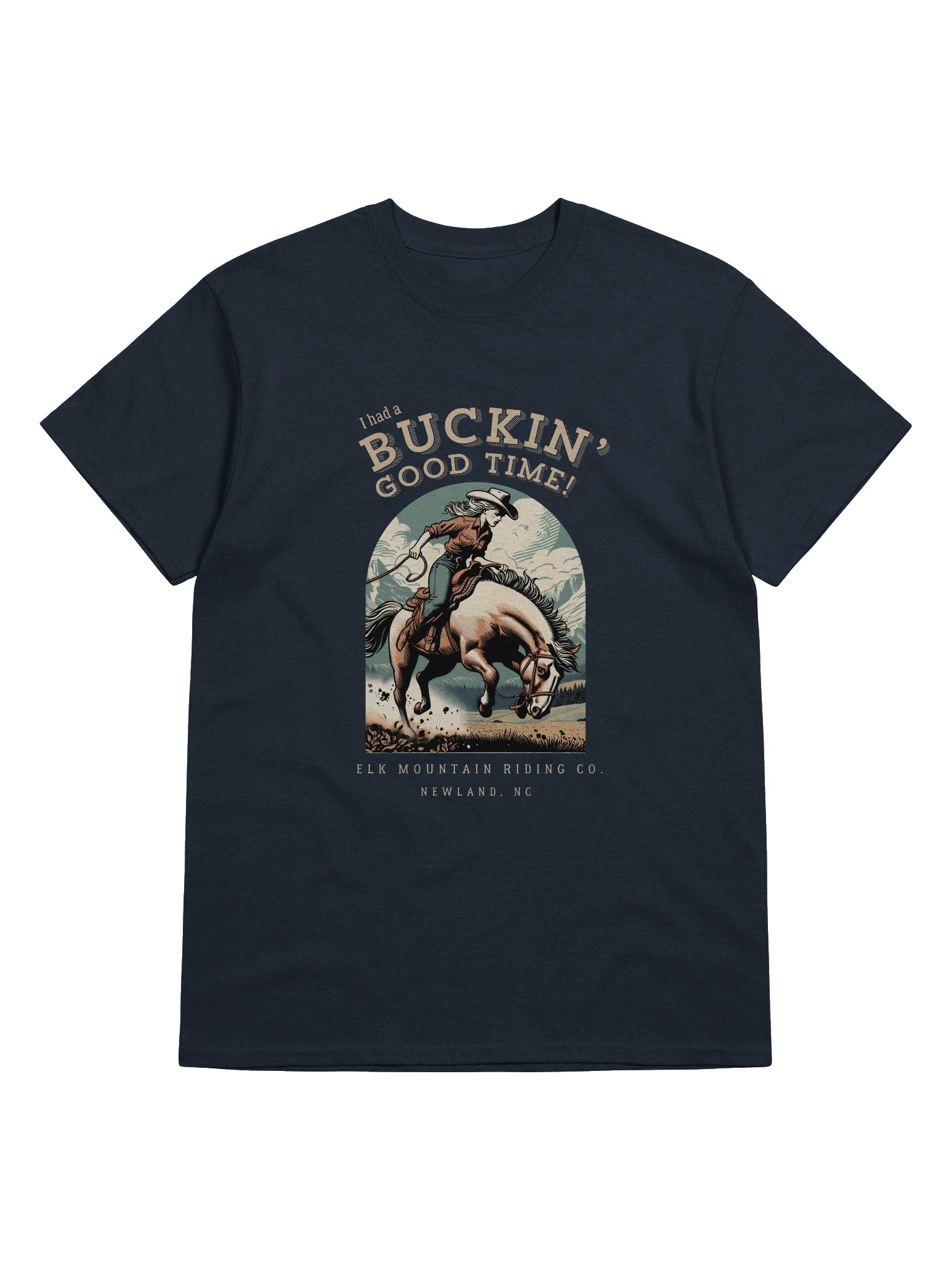 Buckin Good Time Cotton T-Shirt (Dark Colors) product image (17)