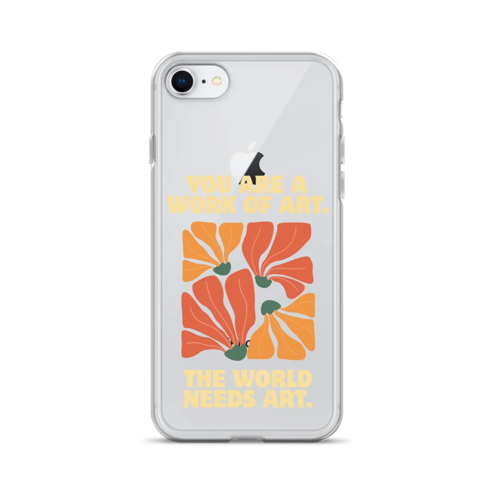 You Are a Work of Art Phone Case | Inspirational Floral T-Shirt | Positive Affirmation Phone Case | Self Love Gift | Artist Gift product image (28)