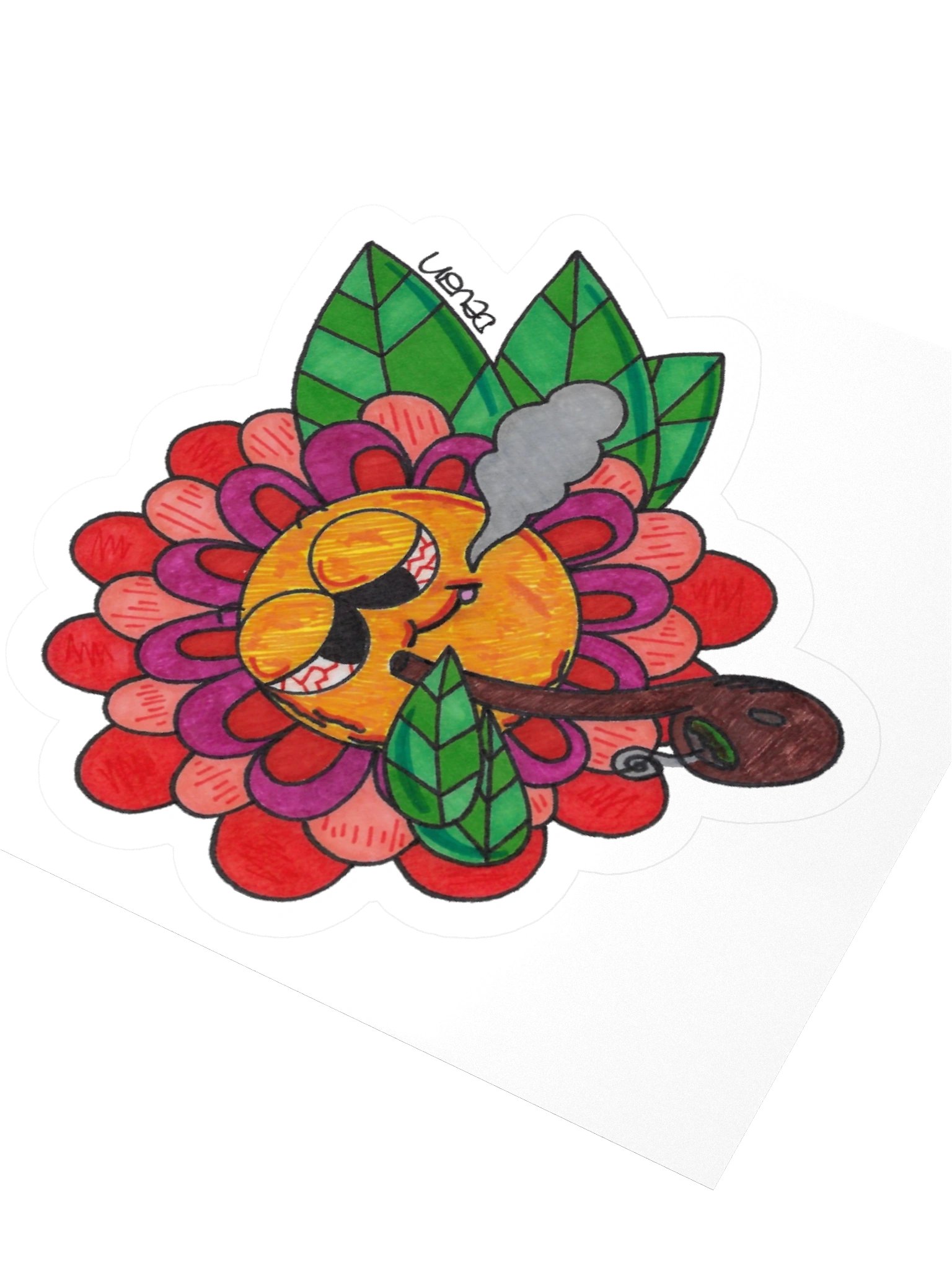 Red Stoner Flower Sticker product image (3)