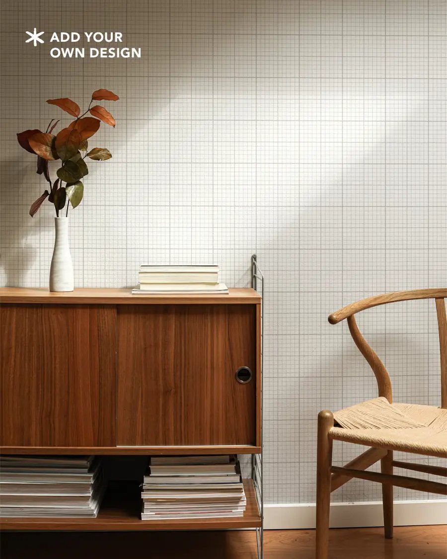 Wallpaper Mockup with Mid-century Sideboard product image (2)