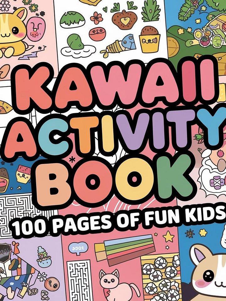 Kawaii Activity Book: 100 Pages of Fun for Kids! PDF product image (1)