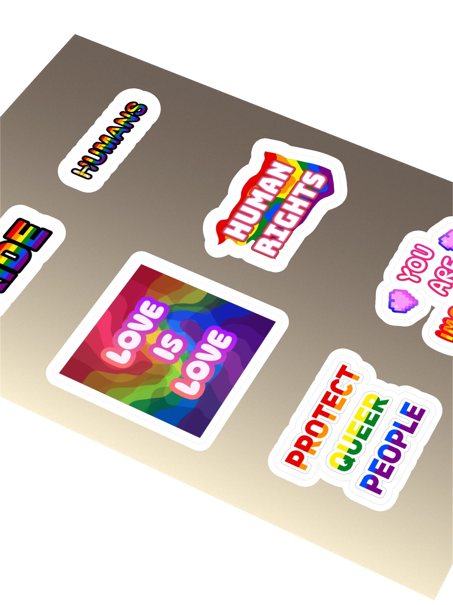 Rainbow Pride Quote Sticker Sheet product image (2)