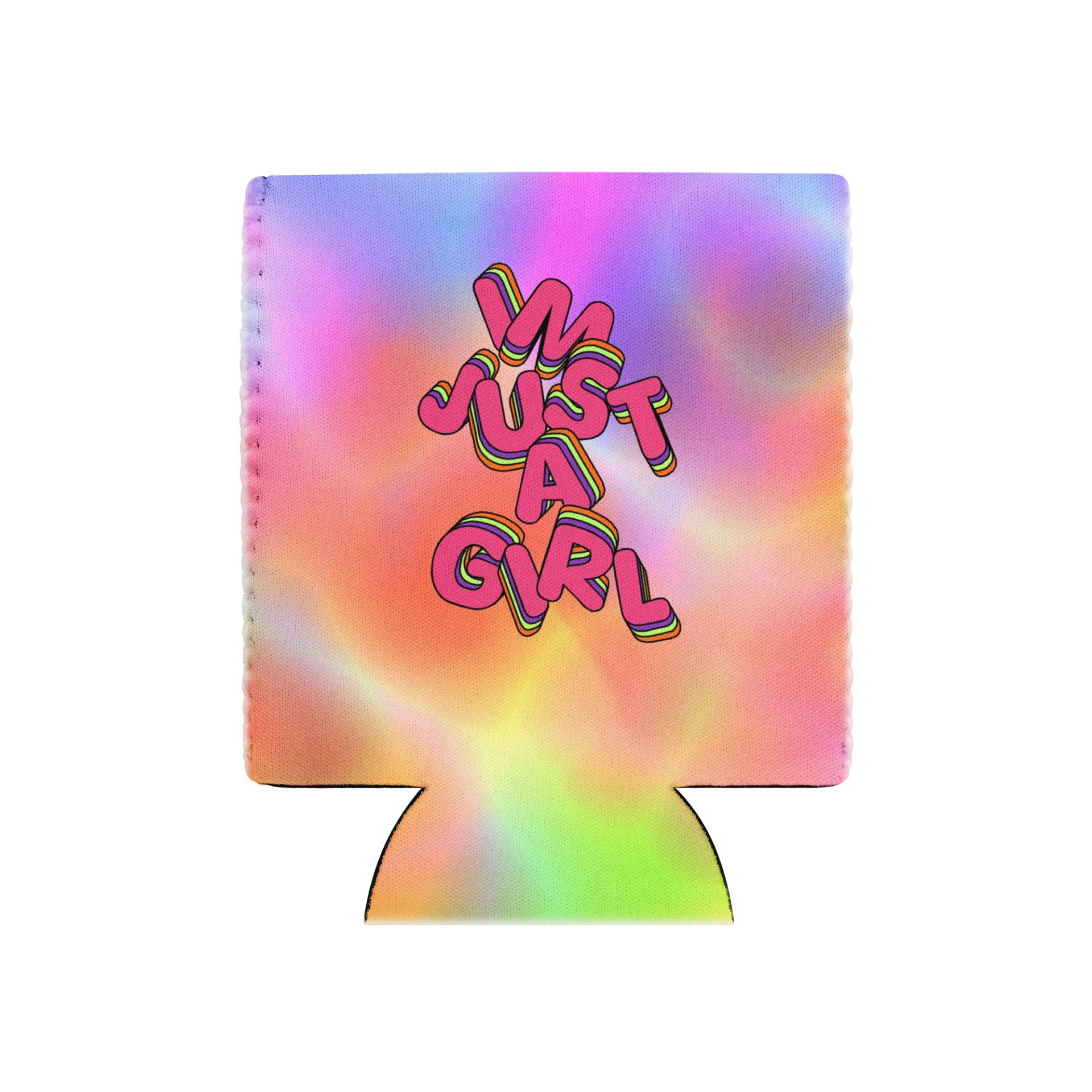 I'm just a girl Tie-Dye Coozie product image (1)