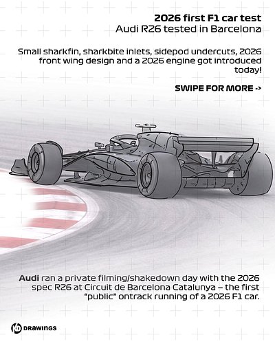 Audi R26 (real R26 still didn't appear on track) — first laps

Barcelona filming day = system check, not performance.

• Max ...