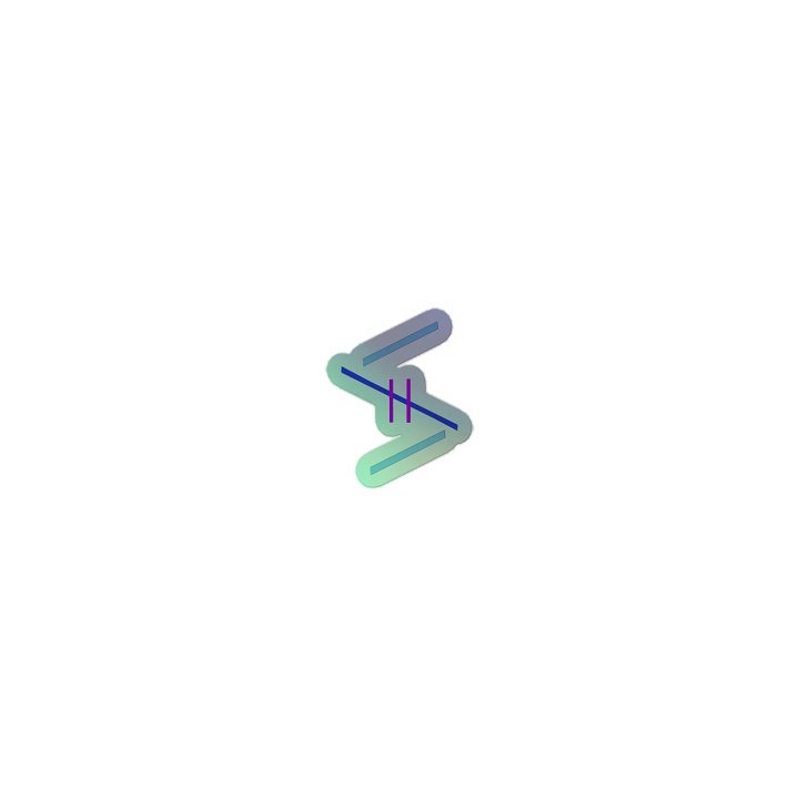 'PaperCup' holo logo sticker product image (1)
