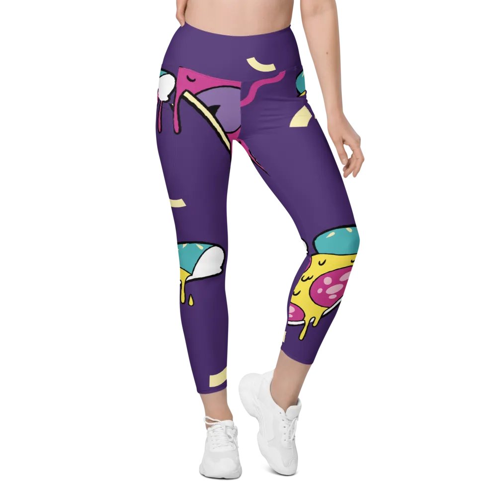 Whimsical Pizza Party Leggings product image (1)