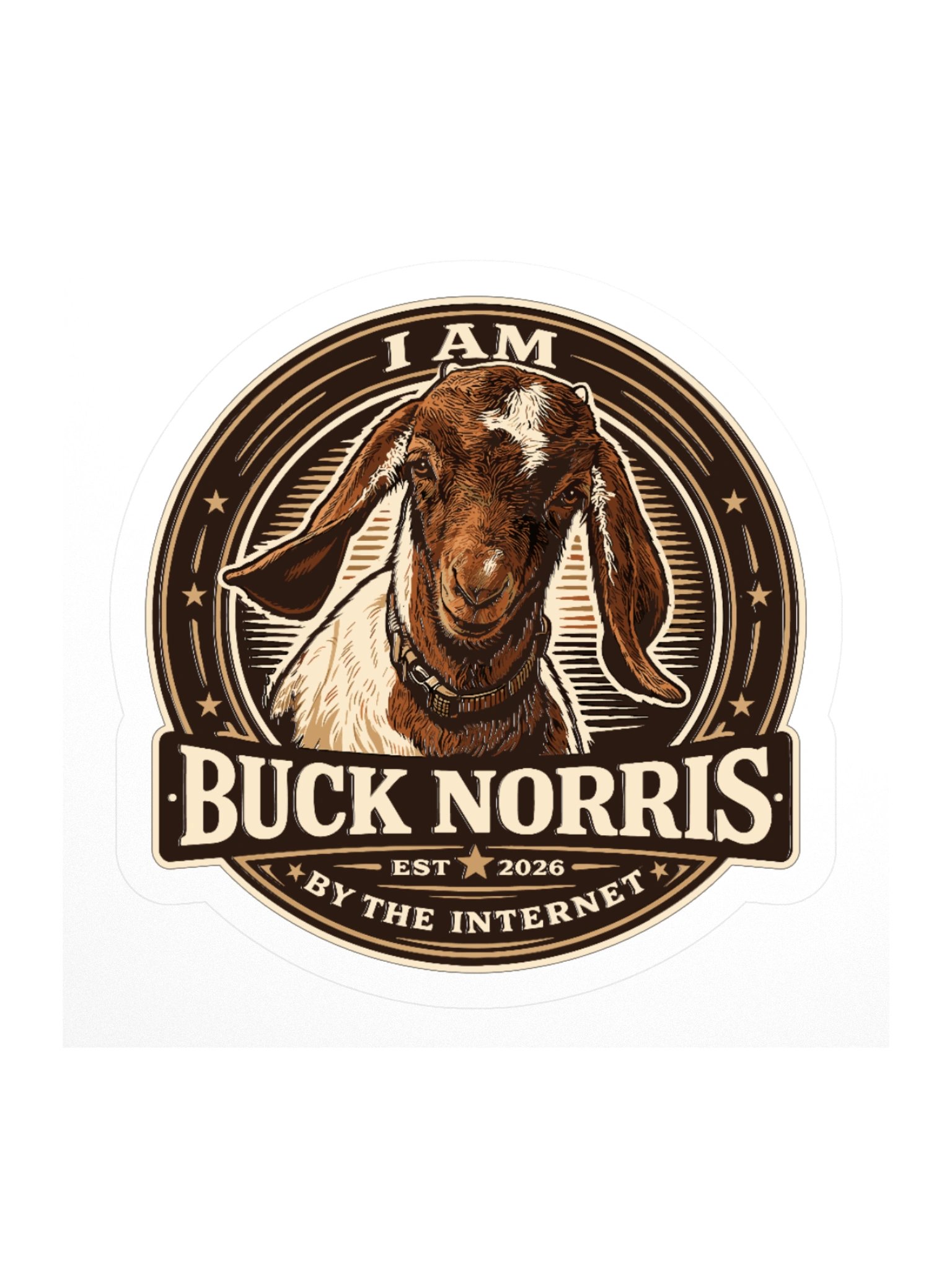 I AM BUCK NORRIS Kiss-Cut Sticker product image (1)