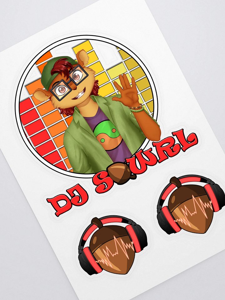DJ SQWRL sticker sheet product image (1)